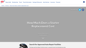 Starter Replacement - Cost Guide