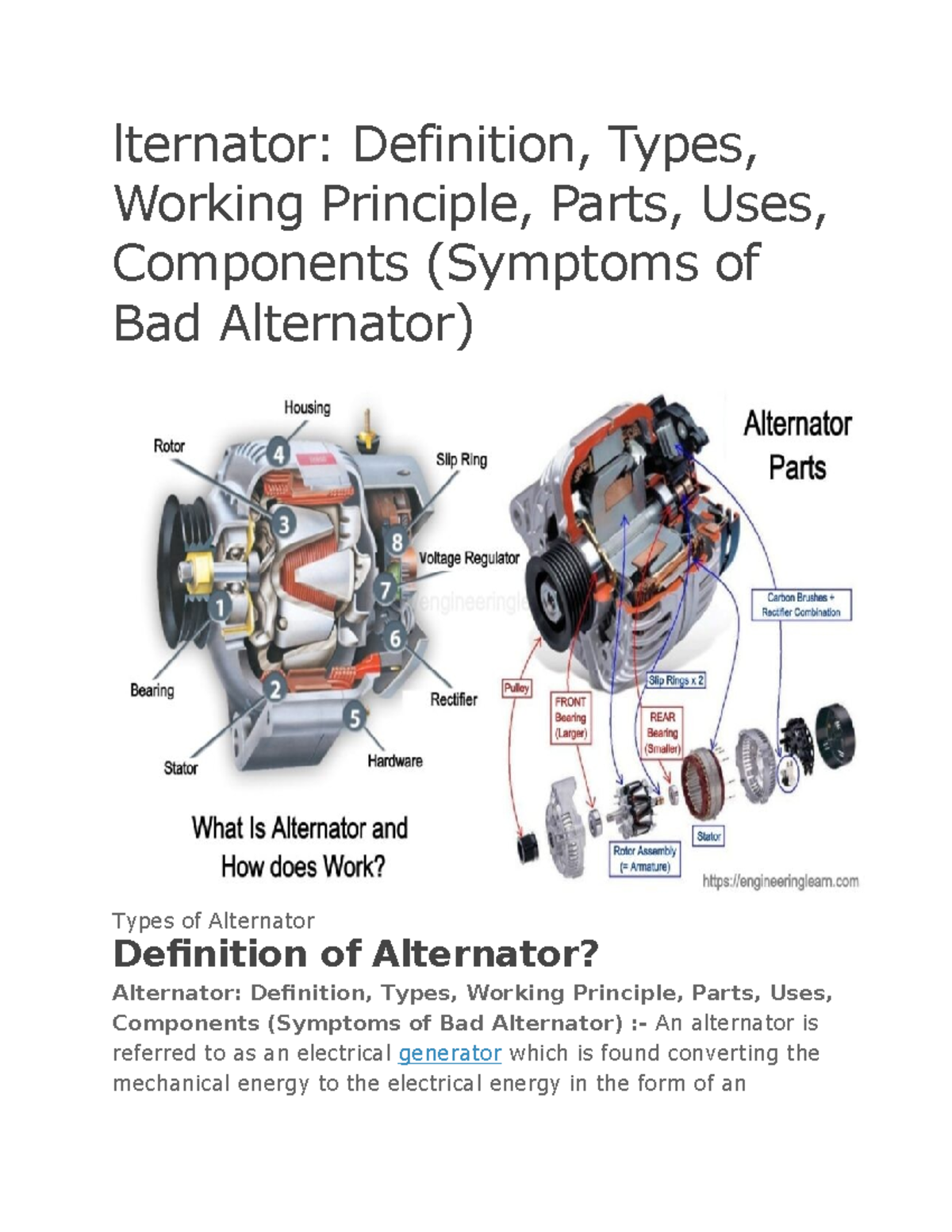 An application scenario or product detail of alternator definition - Image 12