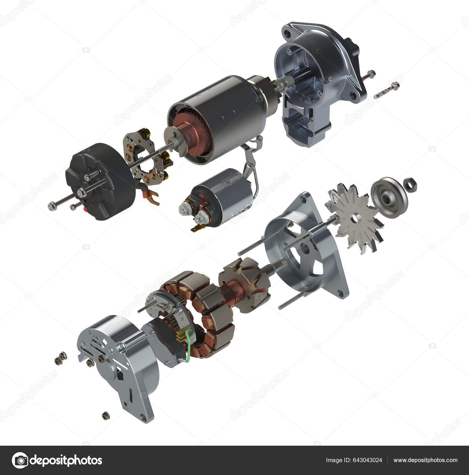 An application scenario or product detail of alternator exploded view - Image 3