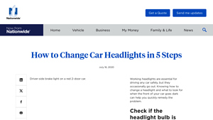 Nationwide - Headlight Bulb Replacement Guide