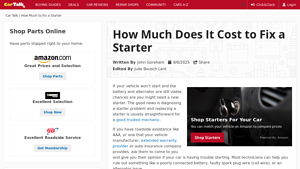 Car Talk - Starter Replacement Guide