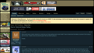 Classic Broncos - Starter Solenoids & Relays