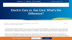 Constellation - Electric vs. Gas Cars Comparison
