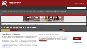 Corvette - Starter Symptoms