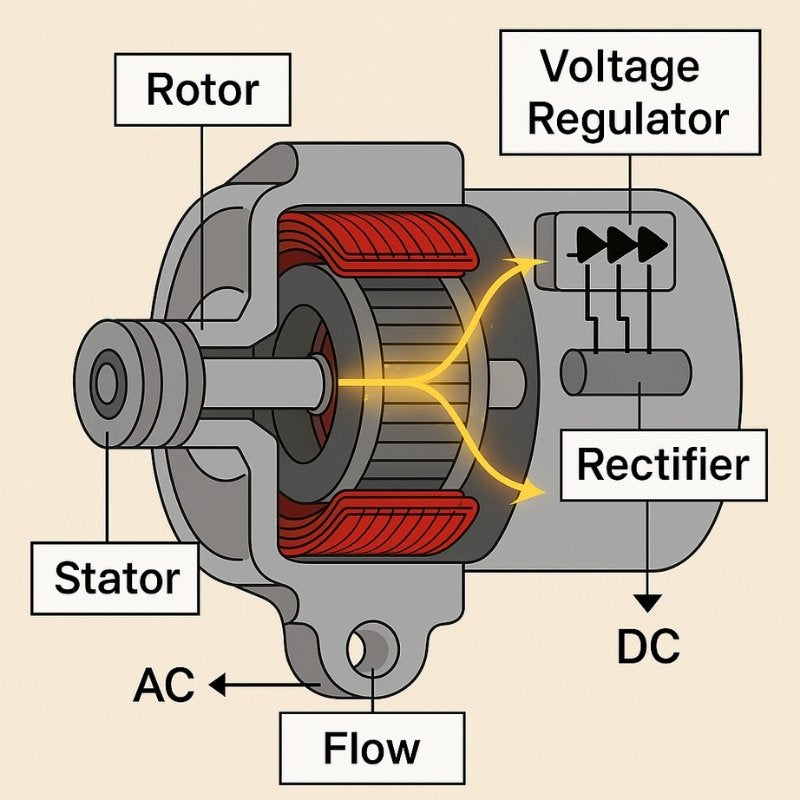 An application scenario or product detail of diagram of a alternator - Image 2