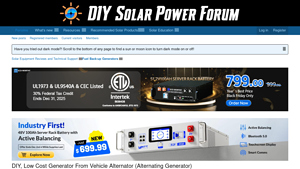 DIY Solar Forum - Low Cost Vehicle Alternator Generator