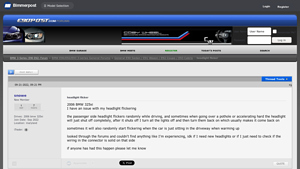 BMW - 325xi Headlight Flickering Issues