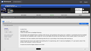 BMW - Headlight Flickering Issue