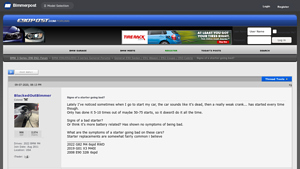 BMW - Starter Replacement Symptoms