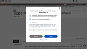 Elektroda - Solenoid Valve Coil Testing