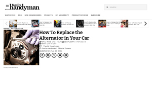 Family Handyman - Alternator Replacement Guide