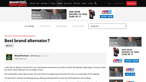 Alternators - Key Recommendations