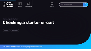 How a Car Works - Starter Systems Guide
