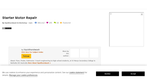 Toyota Corolla FXGT - Starter Motor Repair Guide
