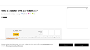 Instructables - Wind Generator with Car Alternator
