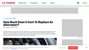 J.D. Power - Alternator Replacement Costs