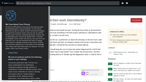 Honda Accord - Intermittent Starting Issue