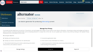 Merriam-Webster - Alternator