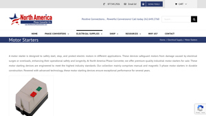 North America Phase Converters - Electric Motor Starter Switches