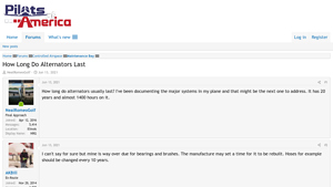 Pilots of America - Alternator Lifespan Insights