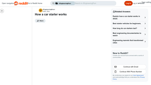 Reddit - Starter Motor Components