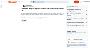 Reddit - Headlight Bulb Replacement Tips