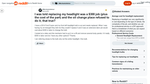 Ford Fusion - Headlight Bulb Replacement Options