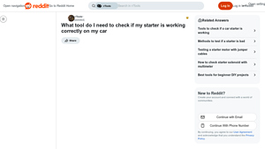 Reddit - Car Starter Testing Guide