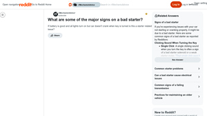 Reddit - Starter Troubleshooting Guide