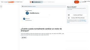 Reddit - Car Starter Replacement Cost