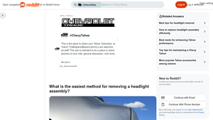 Chevy Tahoe - Headlight Assembly Removal Guide