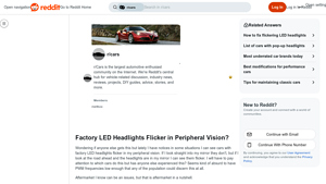Reddit - Factory LED Headlights Flicker