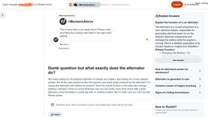 Reddit - Alternator Functionality