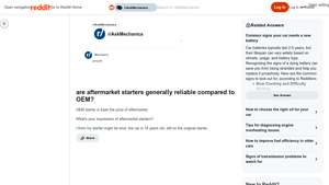 OEM Starters - Reliability vs. Aftermarket Options