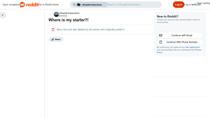 Reddit - Engine Starter Replacement Guide