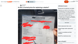 Starter Replacement - Cost Breakdown