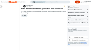 Reddit - Generators and Alternators Explained