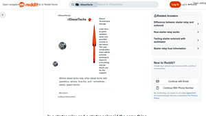 Reddit - Starter Relay vs. Starter Solenoid