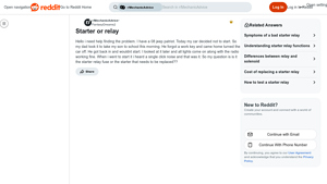 Jeep - Patriot Starting Issue