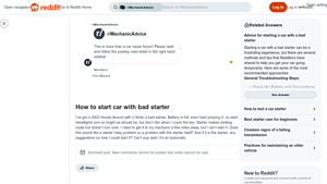 Honda - 2003 Accord Starter Issue