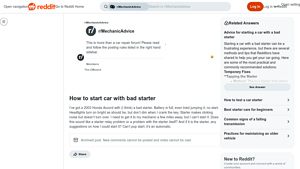 Honda Accord - Starter Troubleshooting