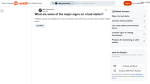 Reddit - Bad Starter Diagnosis