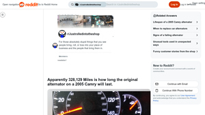 Toyota - Original Alternator Lifespan