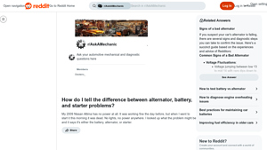 Reddit - Battery and Alternator Basics