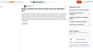 Reddit - Alternator Functionality Explained