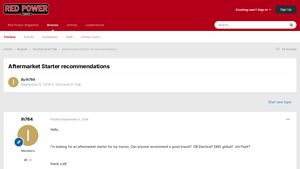 Aftermarket Starters - Key Brands and Models