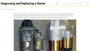 Advance Auto Parts - New Starter