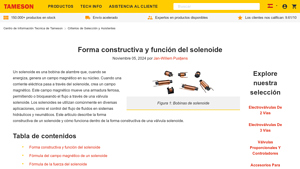 Tameson - Solenoides y Válvulas
