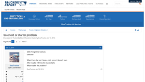Freightliner - Starter Troubleshooting