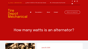 Tire Depot - Alternator Power Output